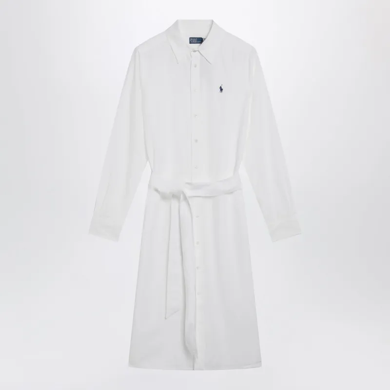 White Cotton Shirt Dress - Polo Ralph Lauren