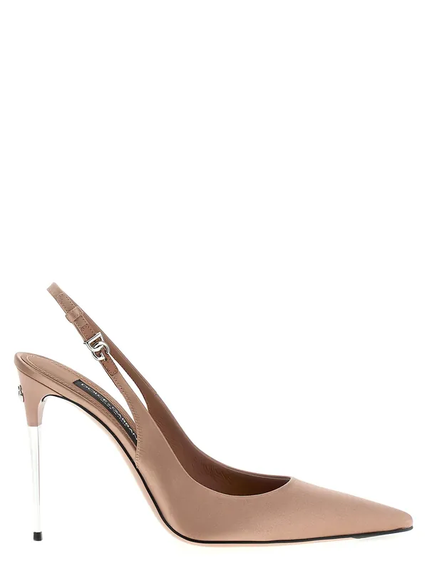 Satin Slingbacks Pumps Pink - Dolce & Gabbana
