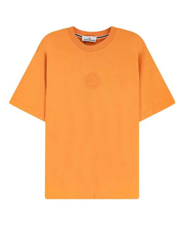 Cotton T-Shirt With Tone-On-Tone Logo Print On The Front