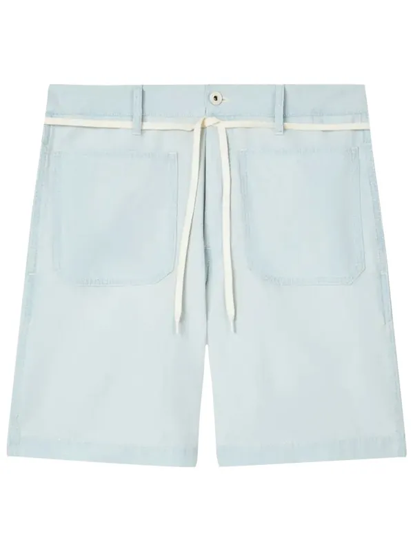 Straight Shorts In Stone Bleach Chambray - Kenzo