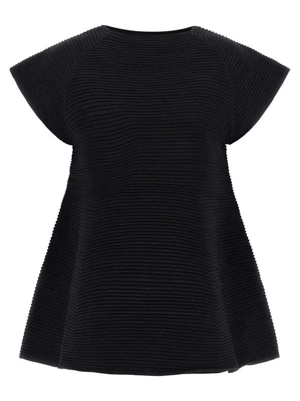 Corrugated Knit Dresses Black - Issey Miyake