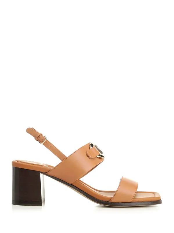 Gancini Ornament Sandal Sandals Brown - Ferragamo