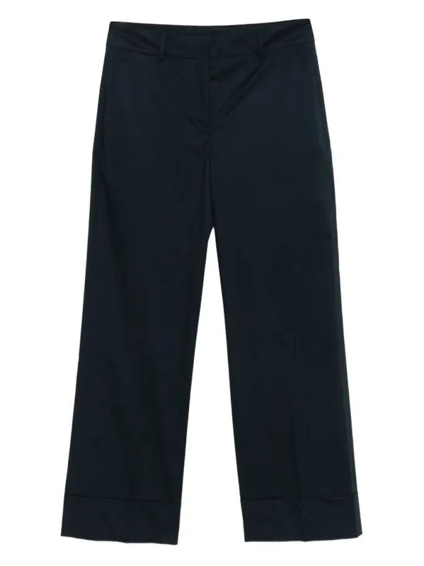 Arlys Wide-Leg Cuffed Cotton Trousers