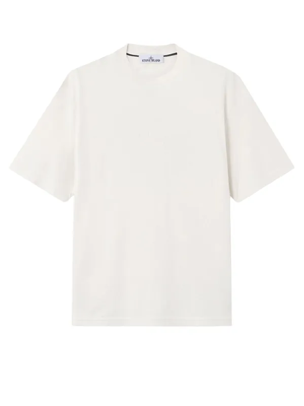 Cotton T-Shirt With Tone-On-Tone Logo Print On The Front