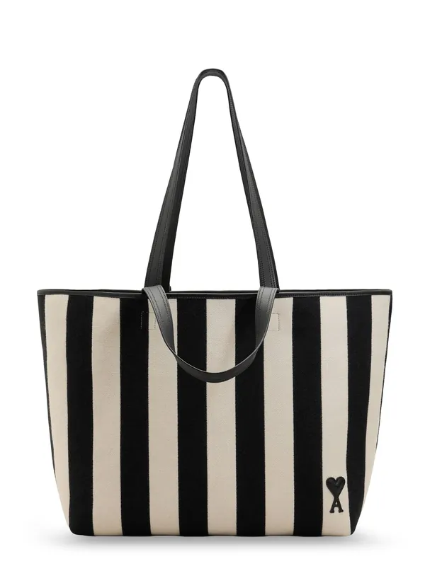 Ami De Coeur Canvas Shopping Bag - Ami Paris