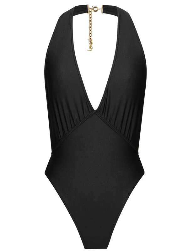 Backless Halter Swimsuit - Saint Laurent