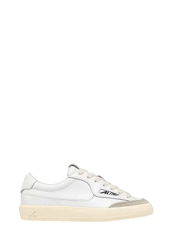 Windscape Low White Leather Sneakers - Autry