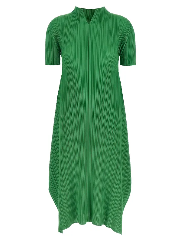 Monthly Colors: March Dresses Green - Pleats Please Issey Miyake