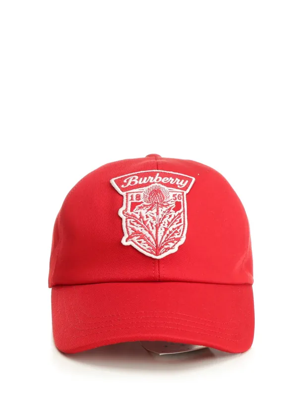 Mh Thstl Emb Cap Alt Hats Red - Burberry