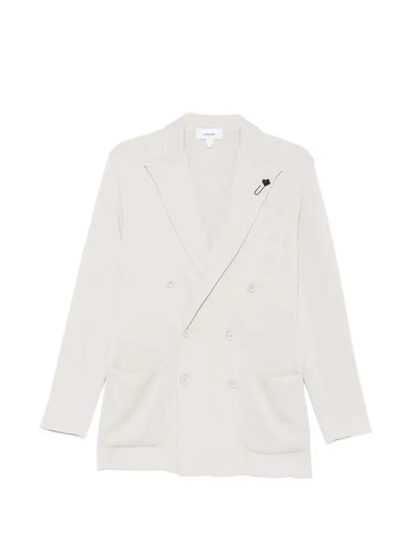 Double-Breasted Cotton Blazer