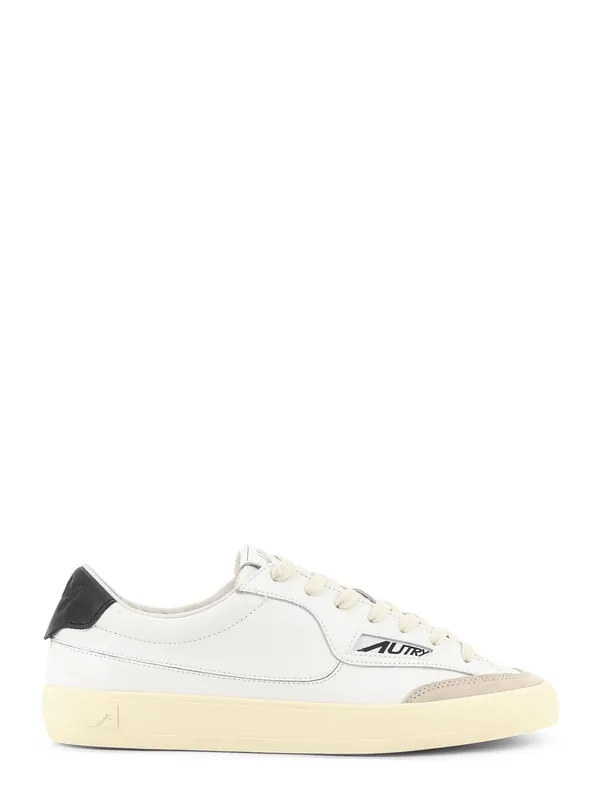 Windscape Leather Sneakers With Suede Insert - Autry