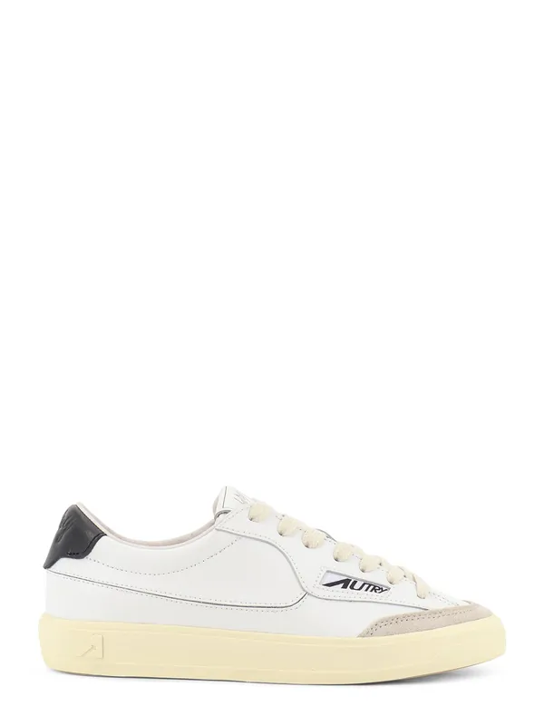 Windscape Leather Sneakers With Suede Insert - Autry