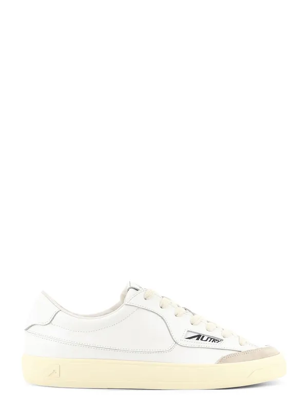Windscape Leather Sneakers With Suede Insert - Autry