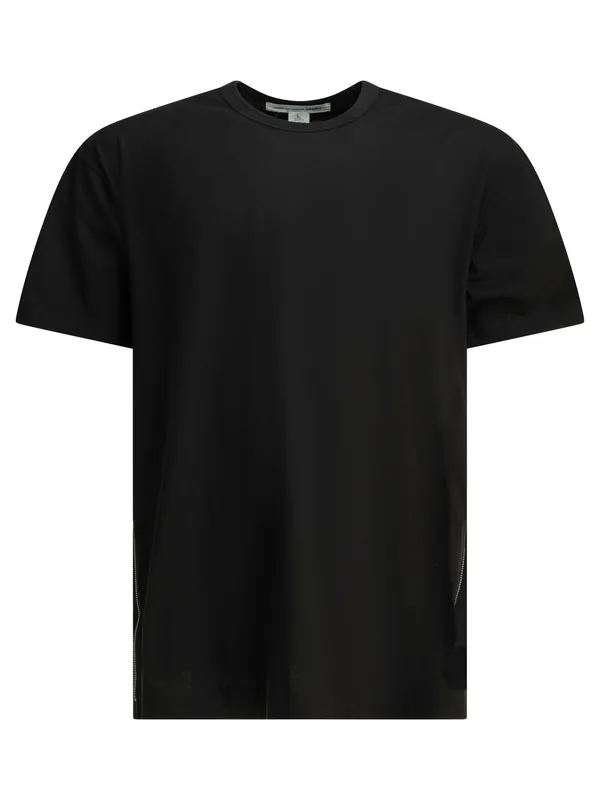 Crew-Neck T-Shirt With Zipper Detail T-Shirts Black