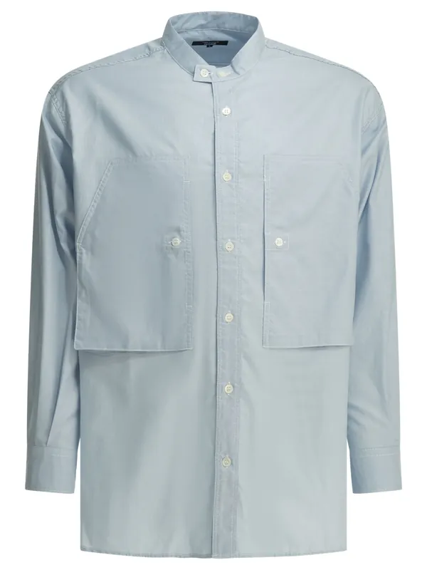 Casual Shirt With Patch Pockets Shirts Light Blue - Comme Des Garçon