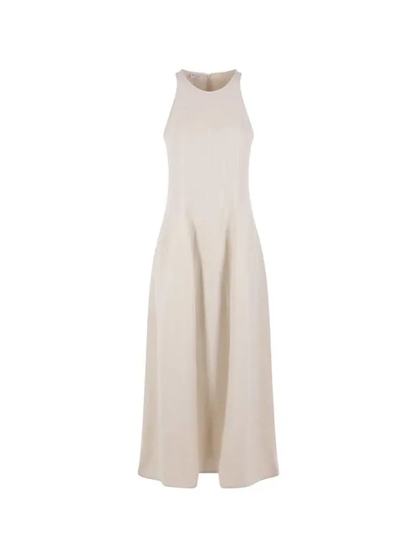 Sleeveless Pleated Dress - Brunello Cucinelli