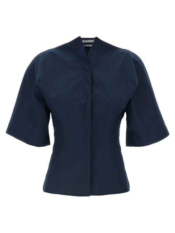 La Chemise Moisson Shirt And Blouse Blue - Jacquemus