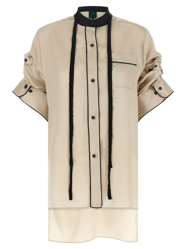 Berta Shirt And Blouse Beige - Maison Jejia