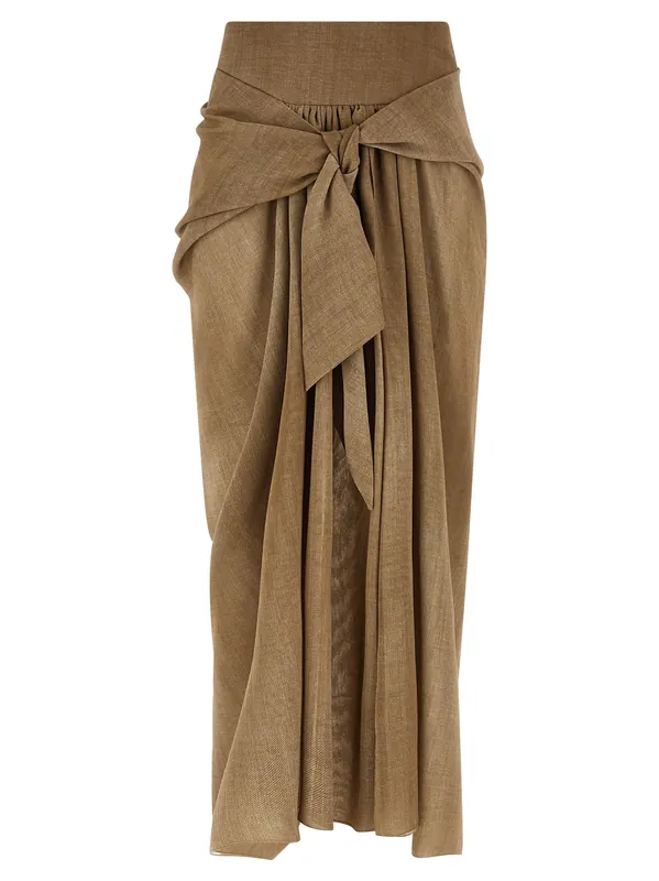 Marocain Skirt Skirts Beige - Ermanno Scervino
