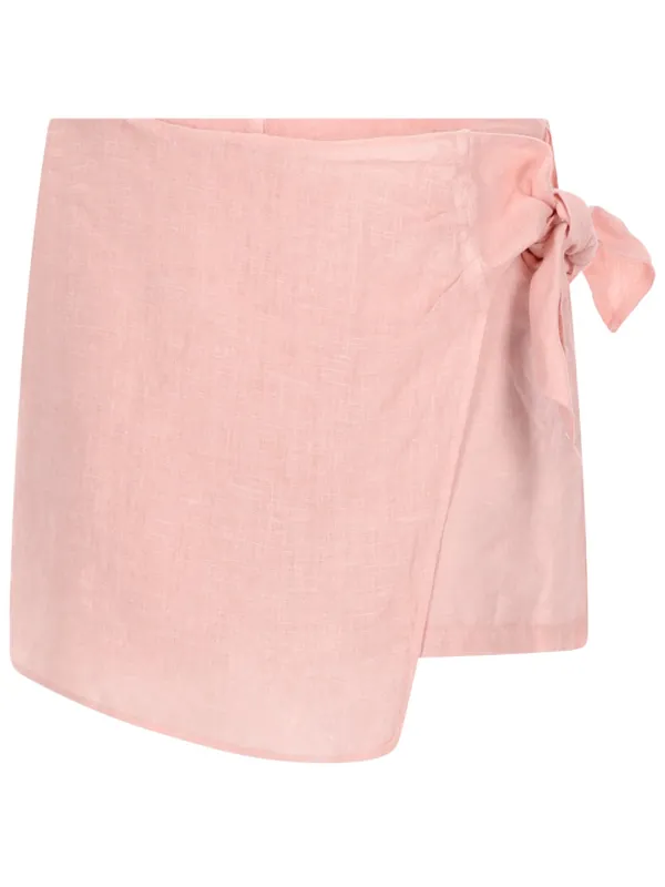 Shorts Con Fiocco - 120% Lino
