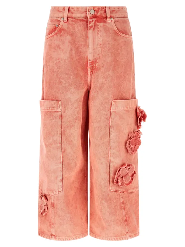 Cropped Jeans Pink - Ganni