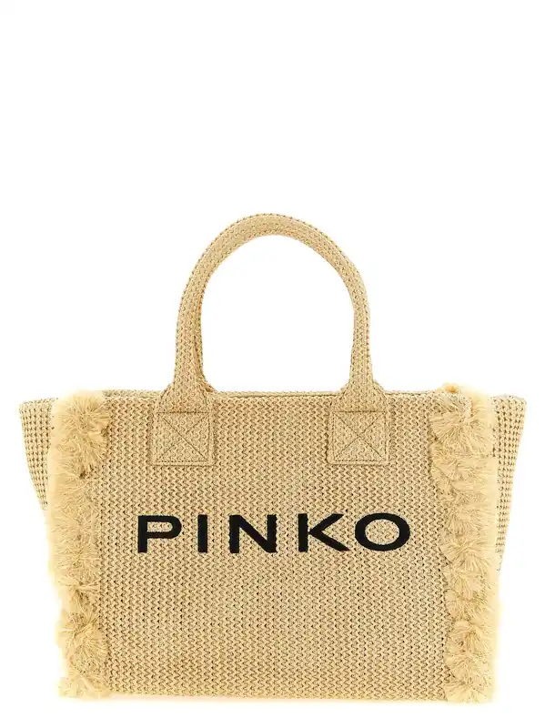 Beach Tote Bag Beige - Pinko