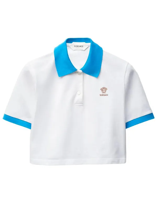 Cotton Piquet Polo Shirt - Versace