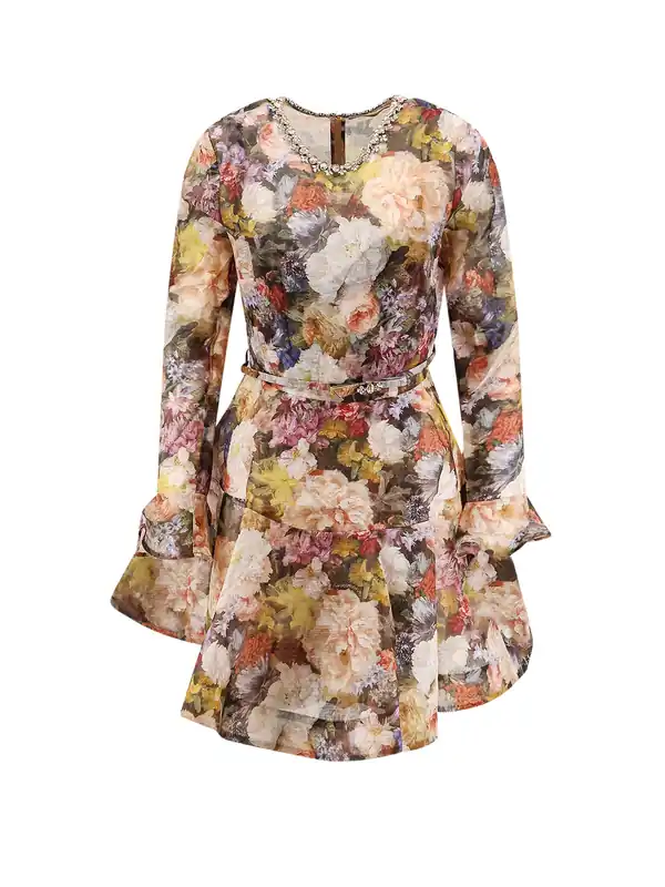 Alchemy Linen And Silk Dress - Zimmermann