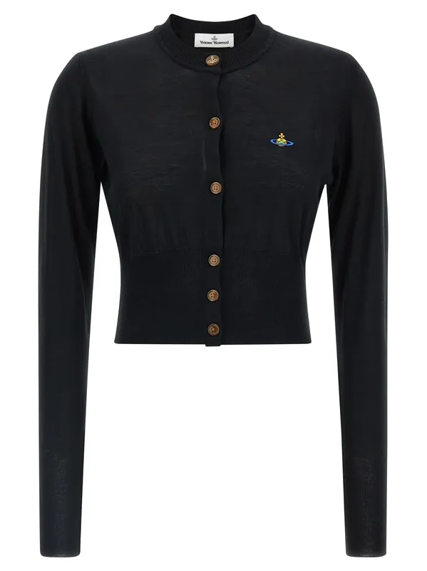 Bea Cropped Sweaters And Cardigans Black - Vivienne Westwood