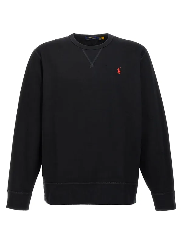 With Embroidered Logo Sweatshirt Black - Polo Ralph Lauren