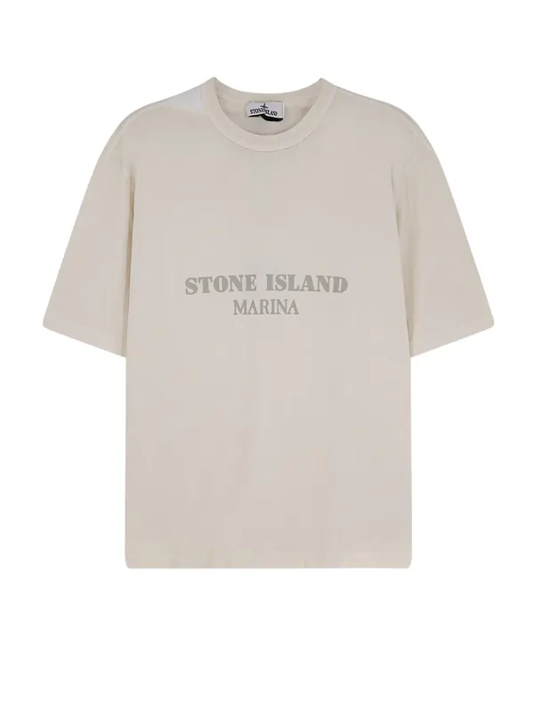 Cotton T-Shirt With Front Logo Print