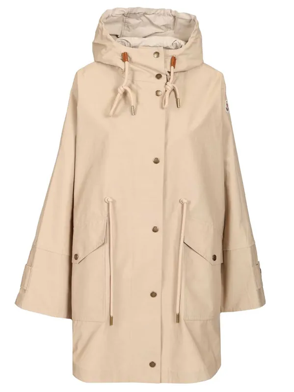 Brunnera Long Parka Coats Beige - Moncler