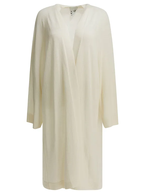 Silk Blend Long Cardigan Knitwear White - Sa Su Phi