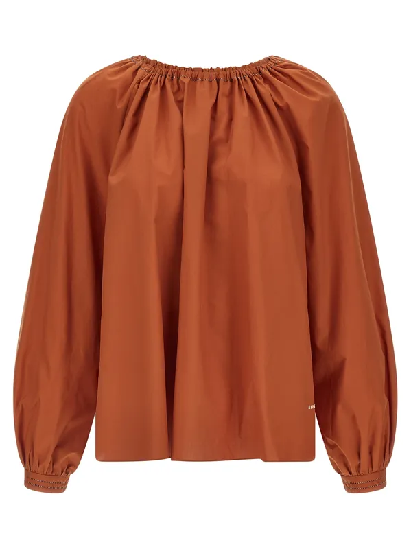 Boat Neck Blouse Shirt And Blouse Orange - Marni