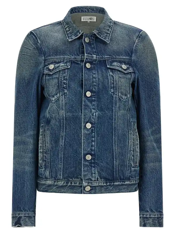 Numeric Signature Mm6 Puffer Jackets Blue - MM6 Maison Margiela