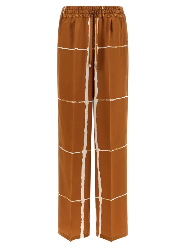 Silk Pants Brown - Kiton