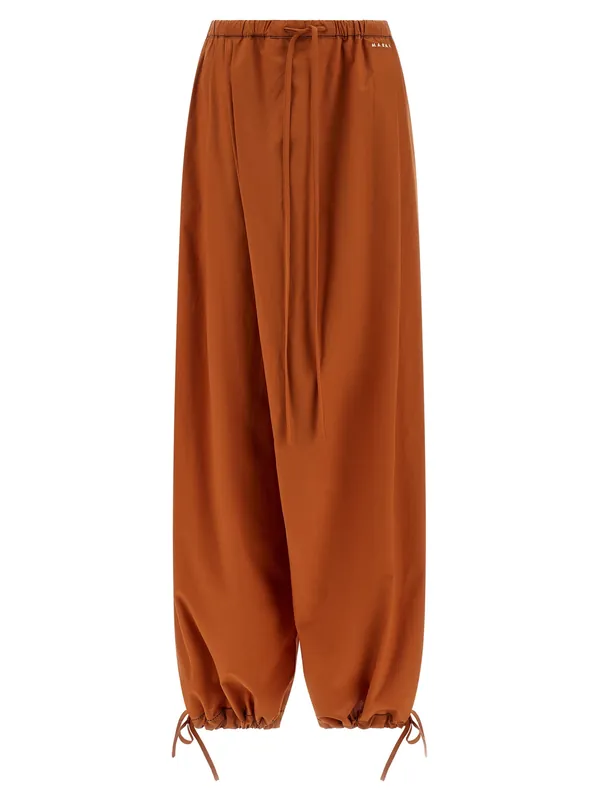 Diagonal Draping Pants Orange - Marni