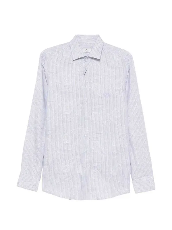 Striped Shirt With Paisley Print - Etro