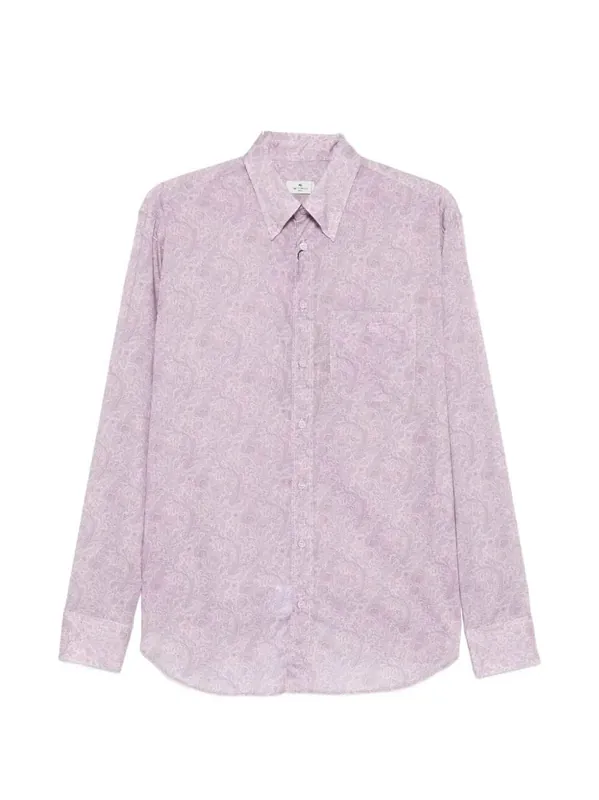 Camicia Con Bottoni E Stampa Paisley - Etro