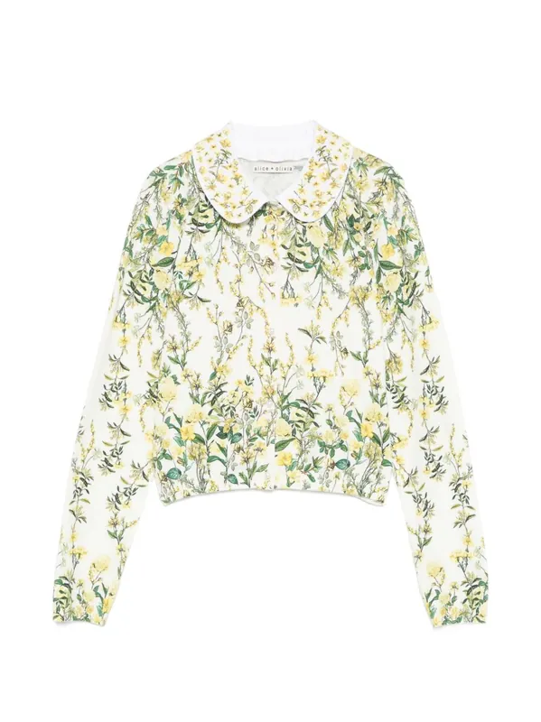 Carson Printed Cardigan - Alice + Olivia