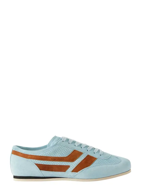 Perforated Leather Sneakers - Tom Ford