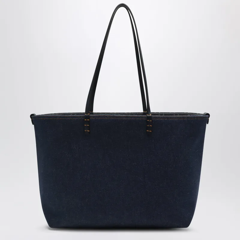Roll Medium Reversible Shopping Bag In Denim - Fendi