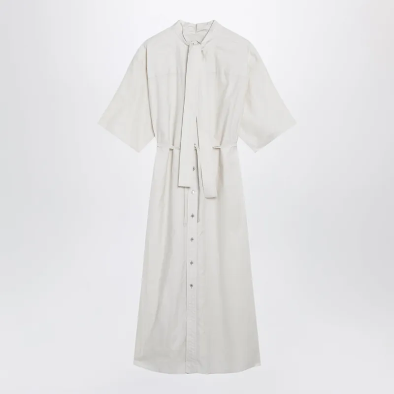 Reversible Cream-Colored Silk-Blend Dress