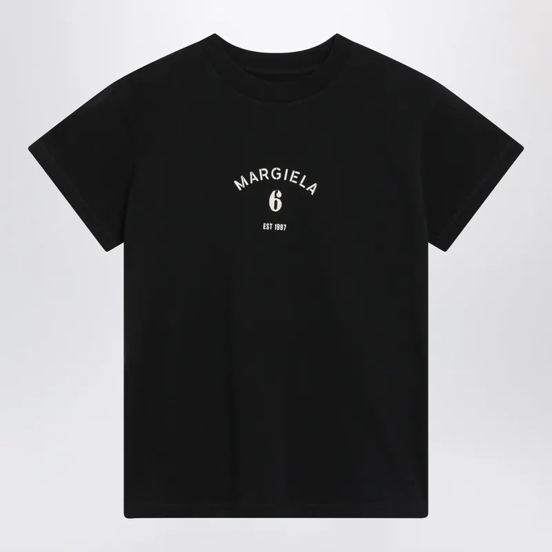 Black T-Shirt With Logo Print