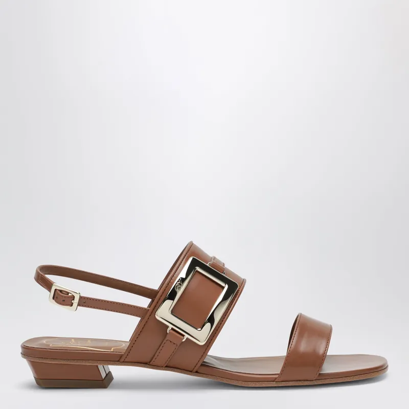 Belle Vivier Leather Mules Cognac - Roger Vivier