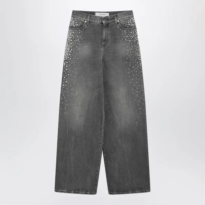 Melody Vintage-Wash Cotton Boyfriend Jeans, Grey