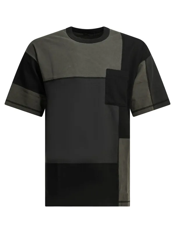 Patchwork Crewneck T-Shirt T-Shirts Black