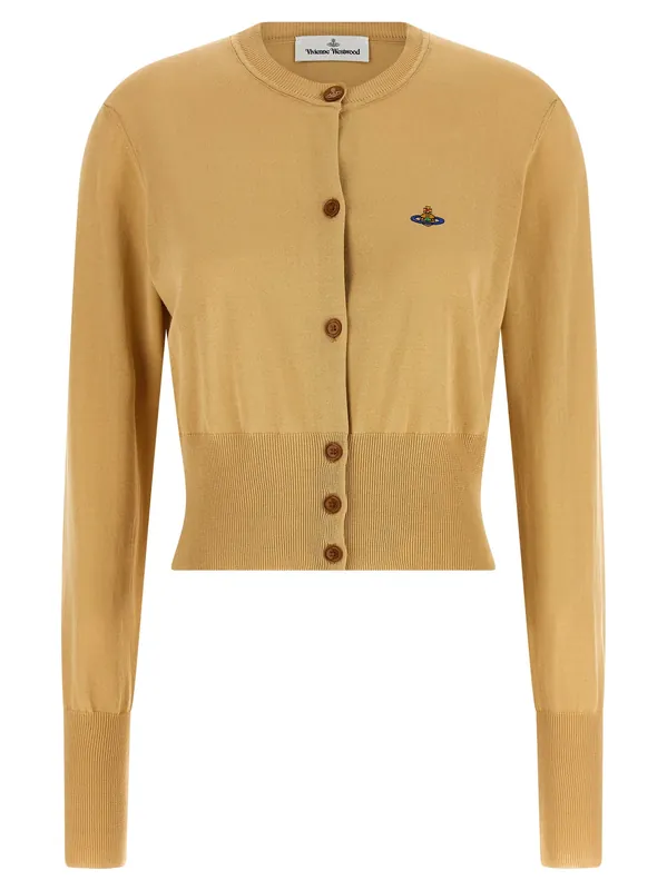 Bea Cropped Sweaters And Cardigans Beige - Vivienne Westwood