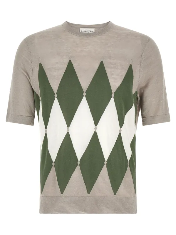 Argyle T-Shirt Gray