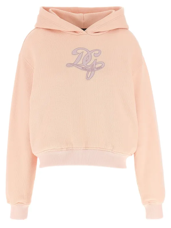 Logo Embroidery Hoodie Sweatshirt Pink - Dolce & Gabbana